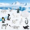 Realistic Arctic Animal Models Toys: Polar Bear, Beluga, Seal, Wolf, Snow Leopard, Penguin