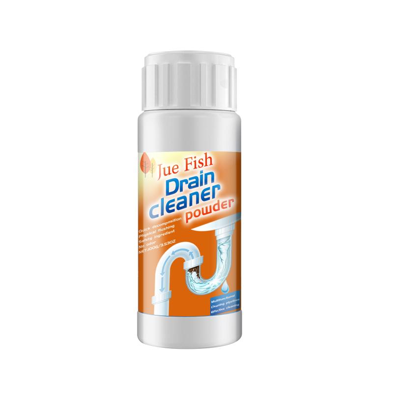 Jue-Fish Pipe Dredging Cleaner Pipe Powder Sink Drain Bottled Cleaner Toilet Kitchen Deodorization Clogging Cleaning Tool