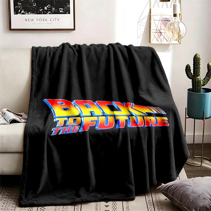 Back to the Future Theme Blanket Suitable For The Sofa Camping And Travel Made Of Soft Flannel Material An Ideal Gift For Occasions Such As Birthday