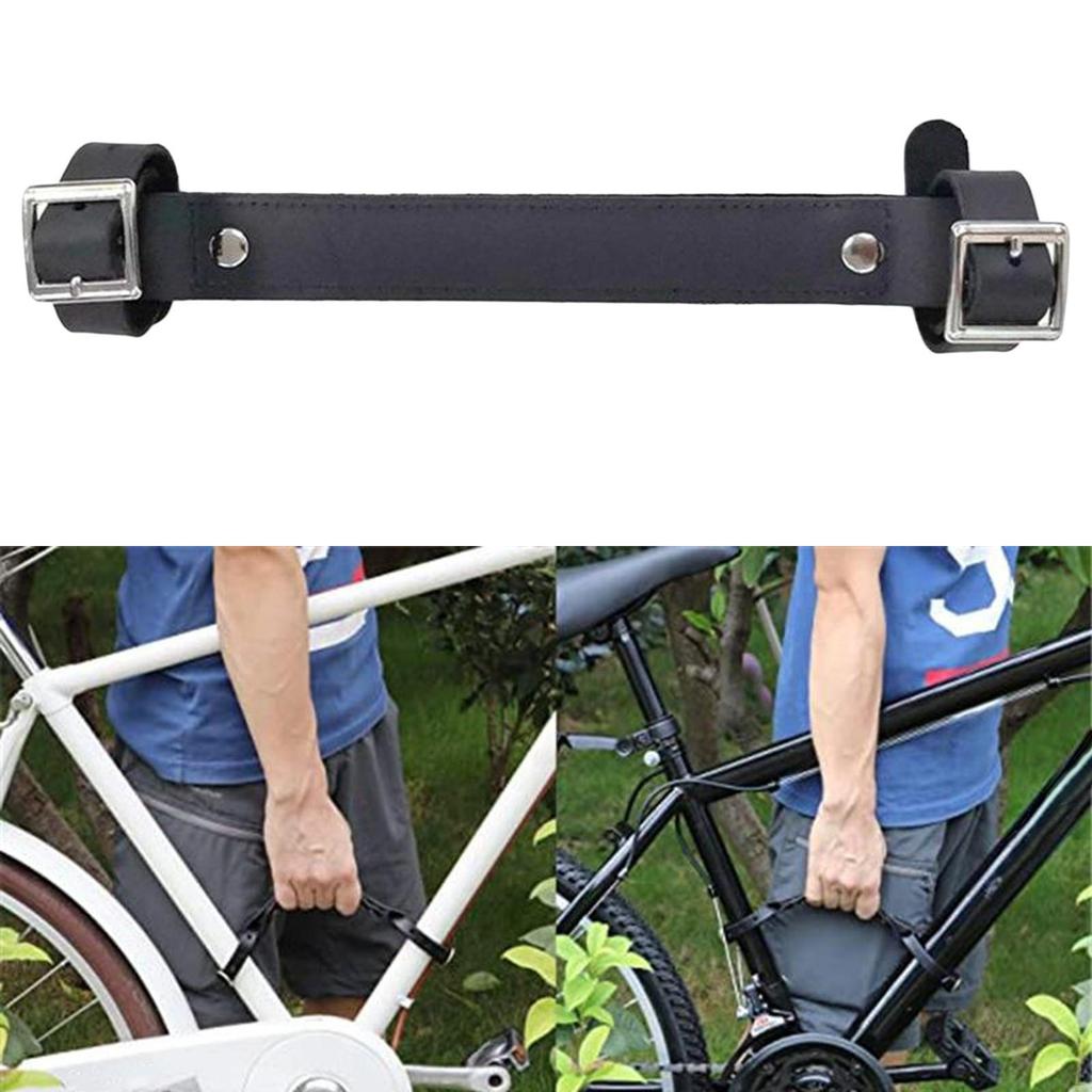 Adjustable Bike Carry Handle Carrier Accessories Bicycle Lifting Leather Strap Lifter for