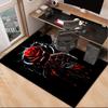 Gothic Rose Artwork Office Rug Chair Mat, Entryway Carpet, Suitable for Front Door, Bedroom, Living Room, Desk, Holiday Gift