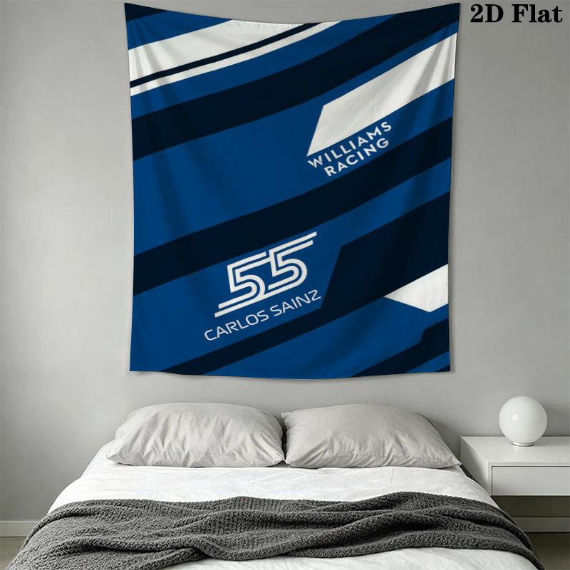 Carlos Sainz Wall Tapestry Aesthetic Wall Hanging Printed Fabric Blanket Decorative Tapestries for Bedroom Living Room Home Decor