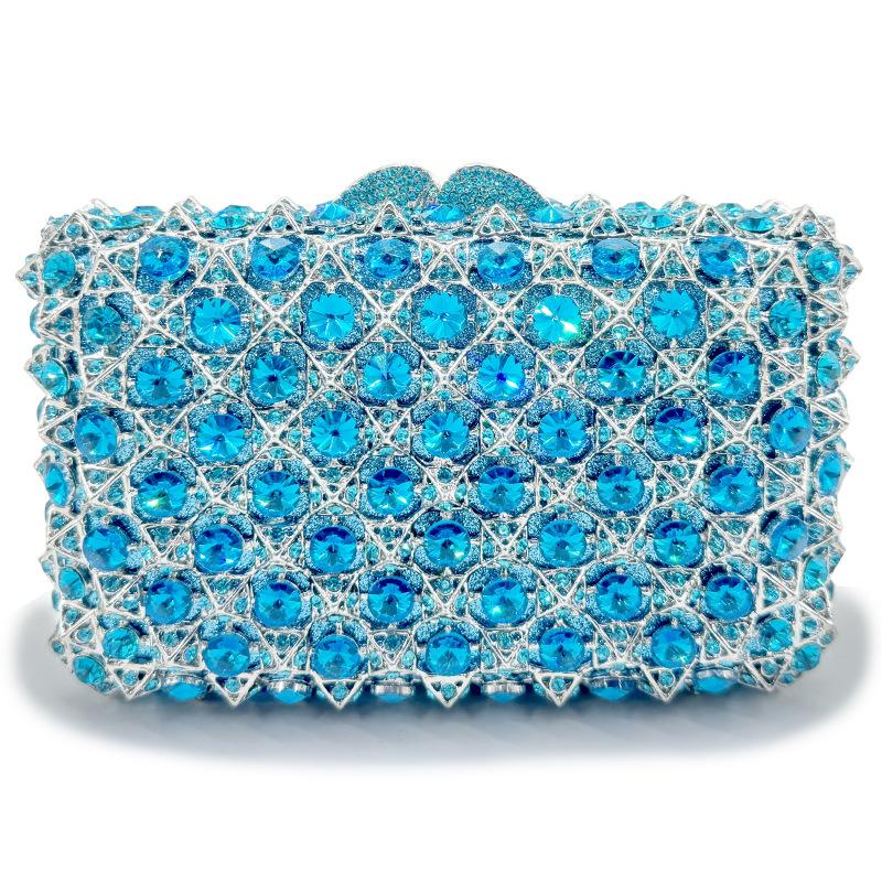 

Ladies Handmade Diamond Dinner Bag Metal Diamond Handbag Crystal Glass Handbag Wedding Banquet Bag He is a 17.