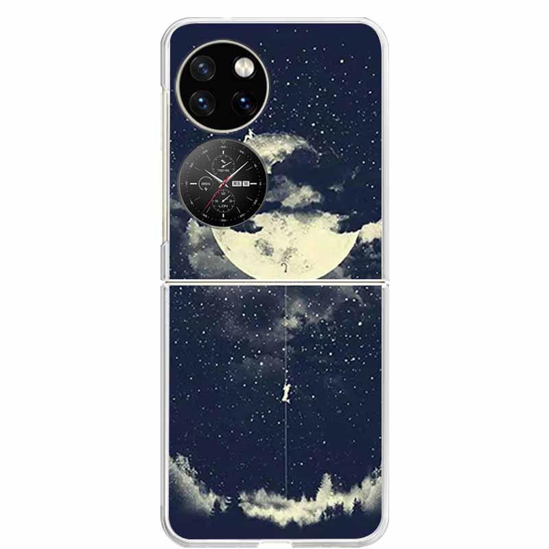 For Huawei P50 Pocket Case Transparent Clear Hard PC Phone Back Cover For Huawei P50 Pocket Cases P 50 Pocket 2022 Shells Capa