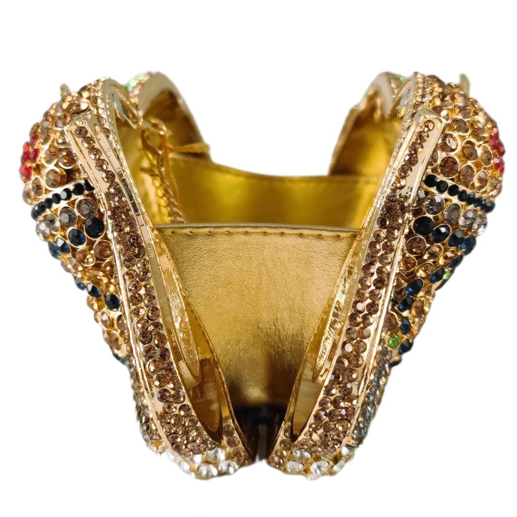 Boutique De FGG Women Green Elephant Clultch Party Cocktail Purses and Handbags Luxury Designer Bridal Rhinestone Evening Bags