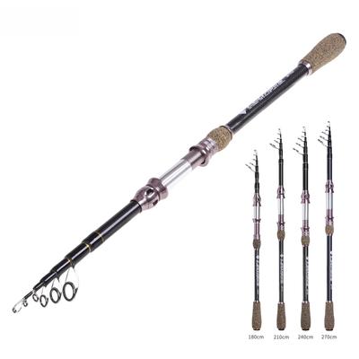 CNC Carbon Fiber Telescopic Lure Travel Spinning Sea Fishig Rod 1.8M 2.1M 2.4M 2.7M MH Hard Carp Spinning Lure Pole Fishing Goods Tools Accessories