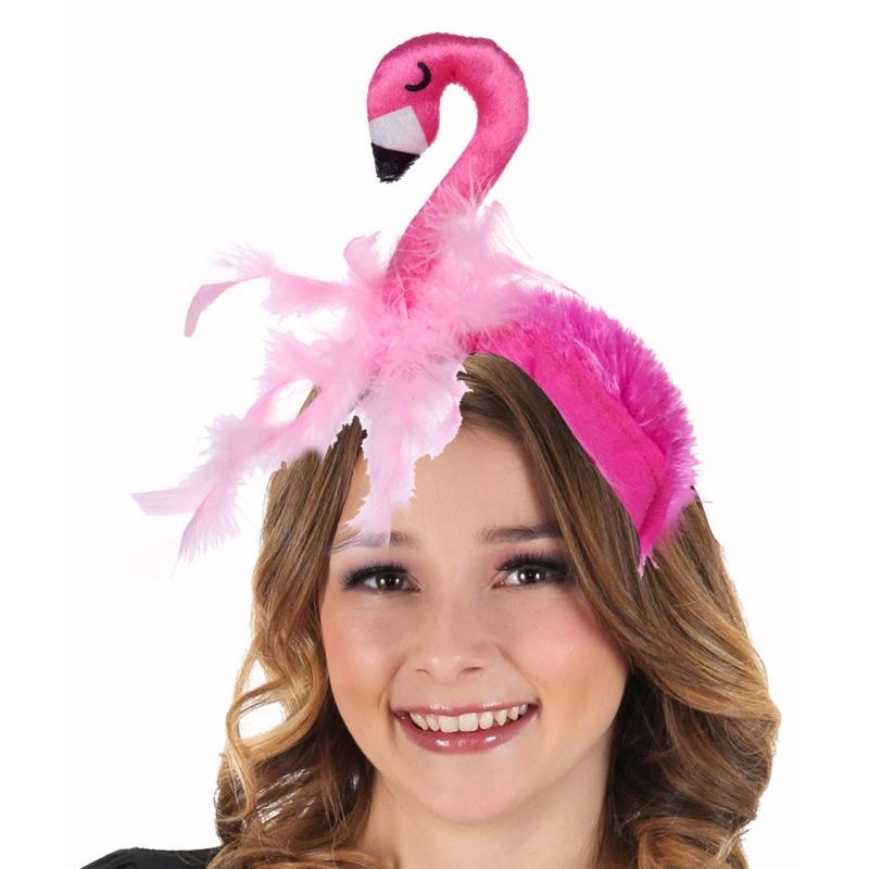Cute Animals Stuffed Flamingo Hair Hoop Women Headband Makeup for Head Band for Photoshoot Christmas Hair Accessories