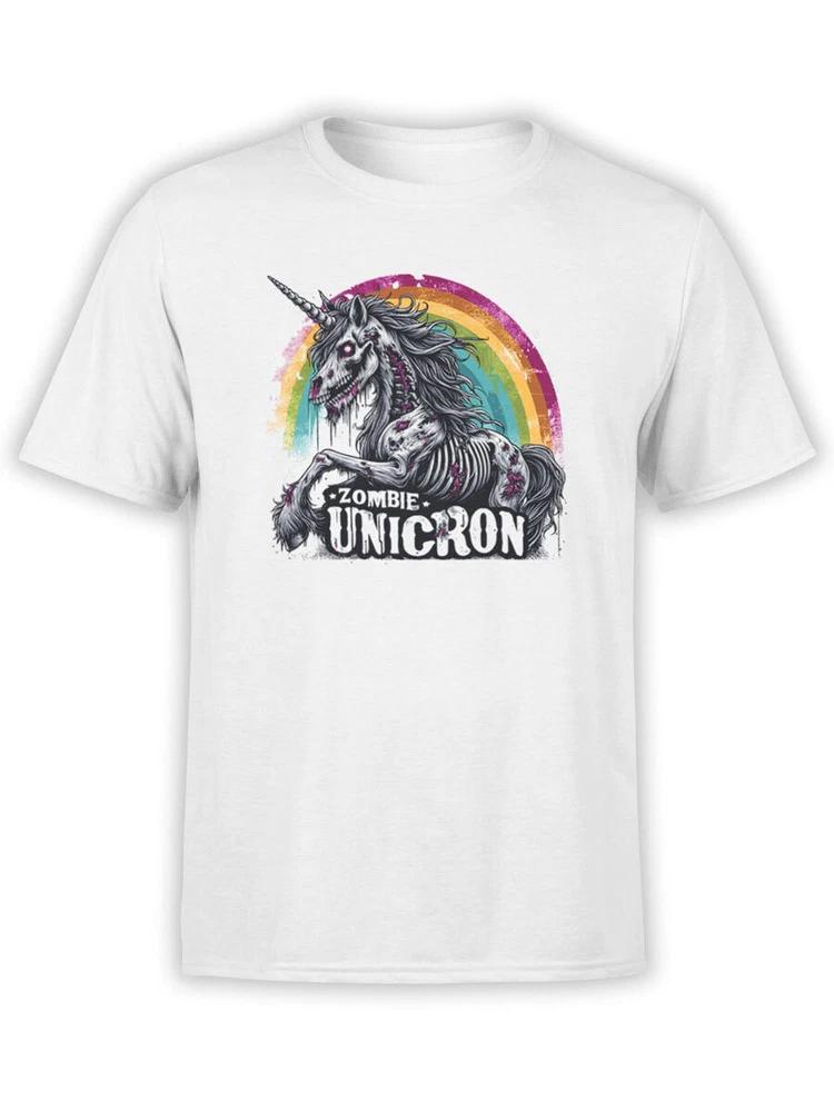 Unisex Tshirts Zombie Unicorn Tshirt 100 Cotton S