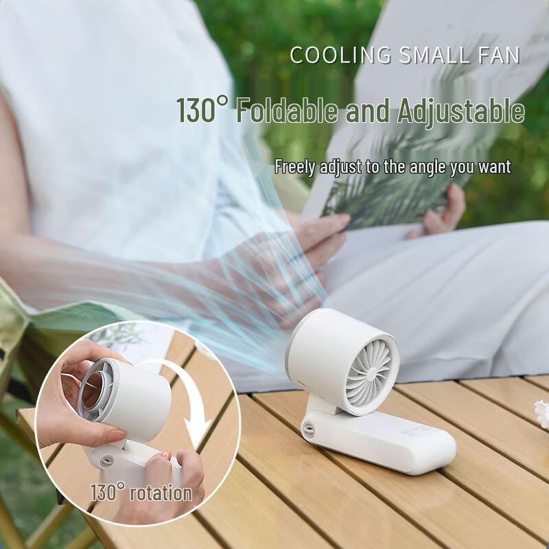 Foldable Handheld Cooling Mini Fan with Ice Compress