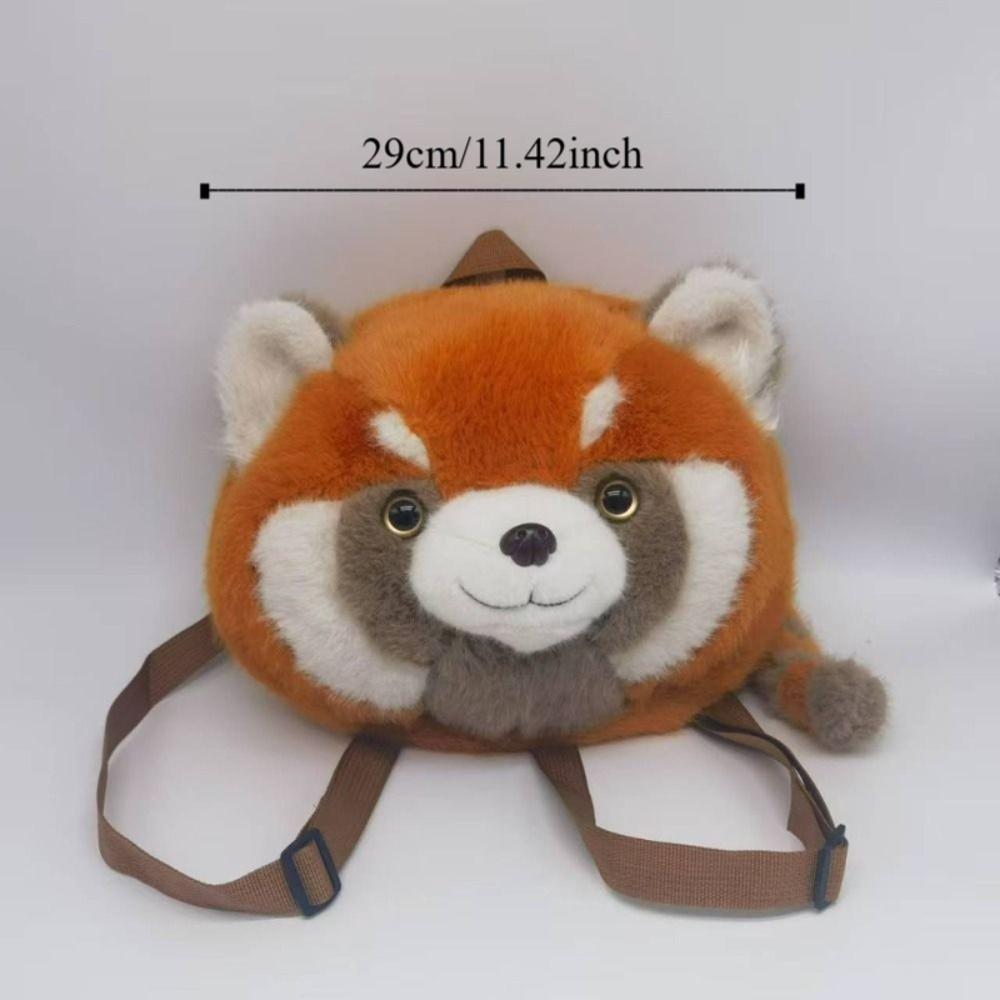 Flower Red Panda Plush Bag Plush Toy Plush Doll Schoolbags Raccoon Backpacks  Girls Boys