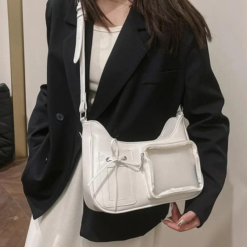 Y2k Harajuku Taška přes rameno Dámská Korejská Průhledná Ita Taška Školní Crossbody Taška Dámská Japonský Návrhář Preppy Kabelka Peněženka