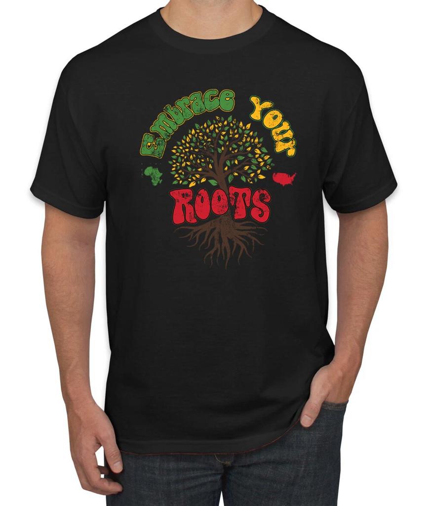 Embrace Your African Roots Black History Month Men Graphic T- Shirt