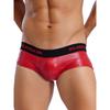 Herre Våtlook Latex PVC Lær Shorts Konveks Pung Boxer Brief Clubwear Hot Pants