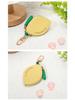 Mini Lemon-Shaped Fruit Charm Coin Purse & Key Holder – Cute Multifunctional Earphone Bag Wallet