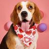 Pet Saliva Wipes Heart Cleaning Cloth Pet Pattern Pet Adjustable Strap Exquisite Valentine Day Party