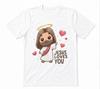 Jesus liebt dich Niedliches christliches Jesus Unisex T-Shirt Weißes T-Shirt