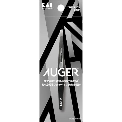 Kai Corporation Auger Tweezers  Auger Slanted Tip Eyebrows Eyebrows Unwanted Hair Tweezers Mens Grooming