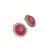 Französische Retro Rote Runde Ohrringe: Eleganter Schmuck im Hofstil für Damen