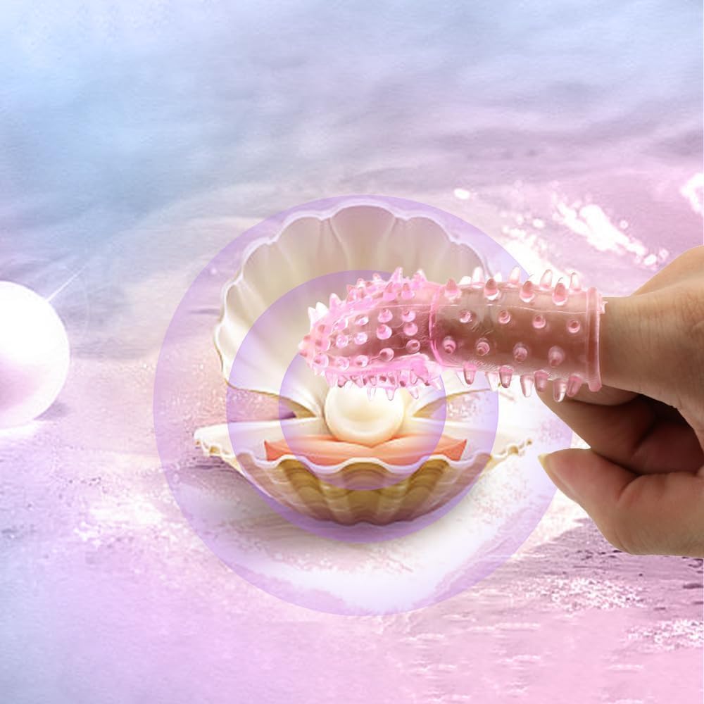 4pcs Finger Sex Toy, Silicone Crystal Sleeve G-Spot Finger Condom, Reusable Vaginal Clit Anus Anal Stimulate Masturbation