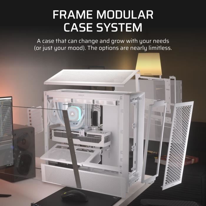 Corsair 4000d Case Modular Mid-tower ATX High Airflow, Infinirail Fan Mounting System, Asus
