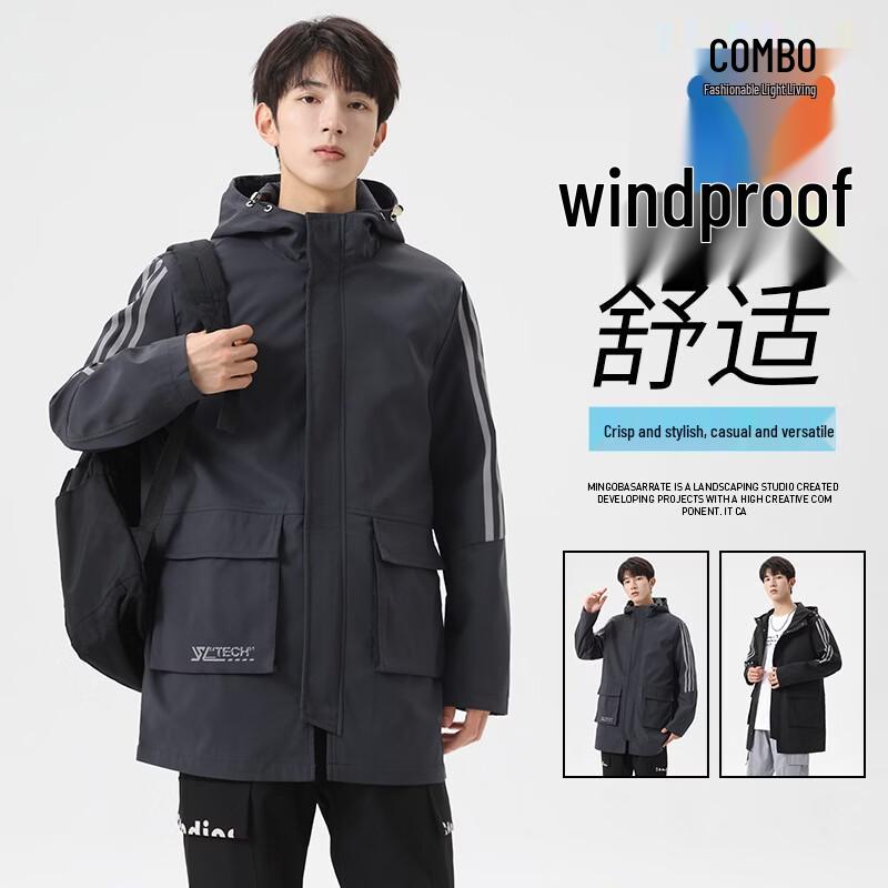 Men's Versatile Multi-Pocket Outdoor Casual Stand-Collar Jacket