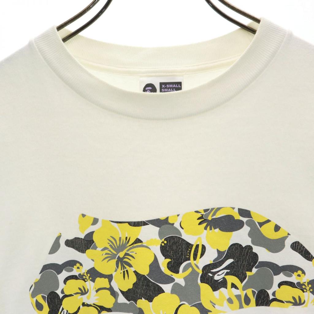 A BATHING APE made in Japan Print Short sleeve T-shirt S white Men's Used