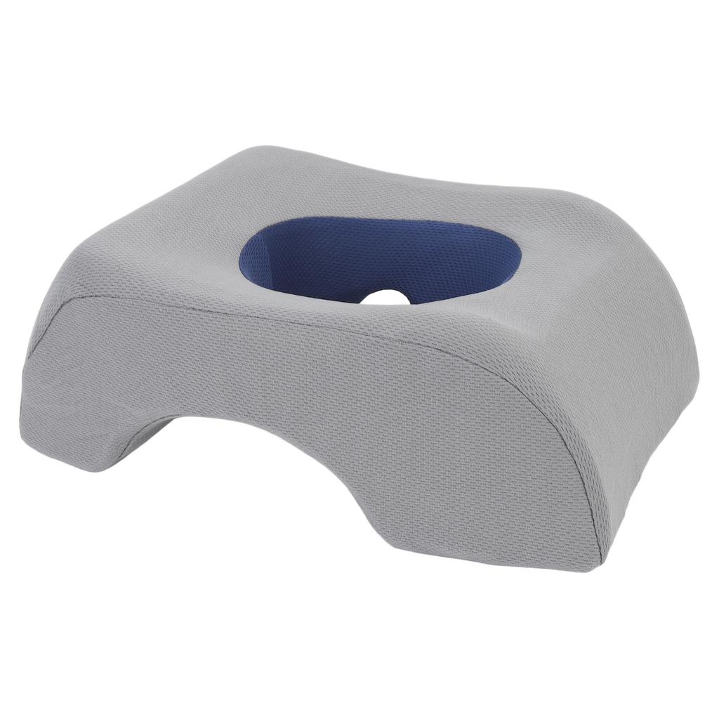 Face Down Pillow Soft Ergonomic Hollow Headrest Face Cushion for Salon Massage Beauty Bed Gray Blue