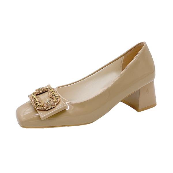 Fashion 3cm Heels Comfortable High-Heeled Shoes Roman Style Shallow Mouth Square Toe Sandals Ladies 2025 Mary Jane 5cm Casual Crystal Re