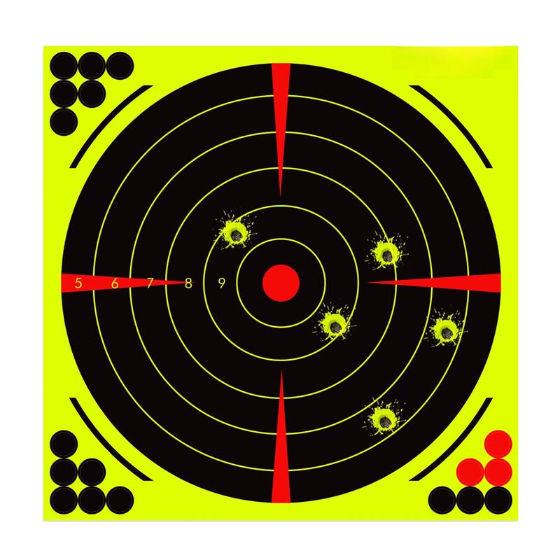 TLXT 12x12in Reactive Splatter Shooting Target Stickers, 20-Pack