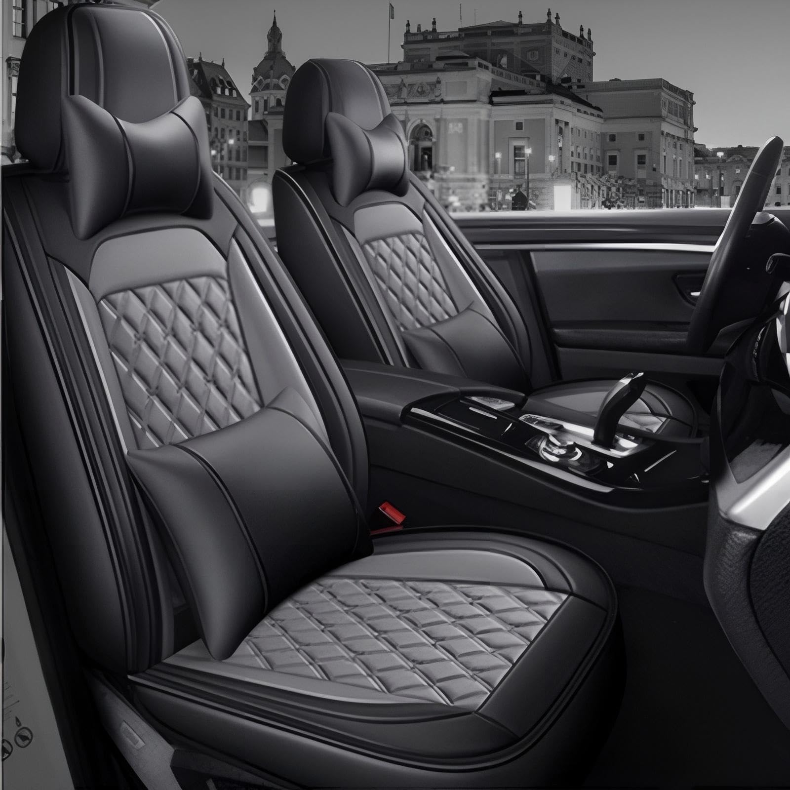 

Toyota Prius 50-й серии, поздняя модель ZVW52 H29, Чехол на автомобильное сиденье, Новая модель, 5 мест, Comes with a pillow серый