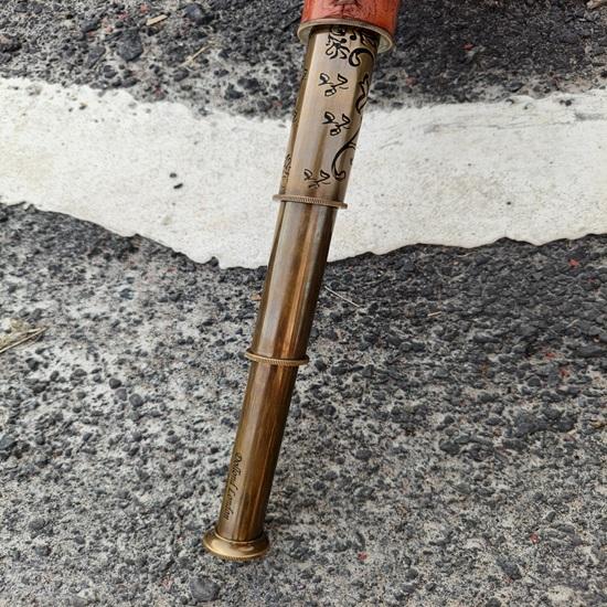 Brass Telescope Spyglass with Leather Case Dollond London 1920 Engraving 40.64 Cm Nautical Maritime Decor Gift Wedding Anniversary Birthday Christmas