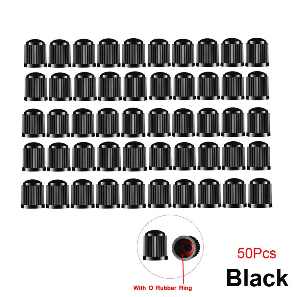 10-100Pcs Tire Valve Caps Plastic Car Tire Stem Dust Covers Universal Valve Caps For Cars Bicycle Trucks Motorcycles Valve Stems 1