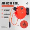10m Automatic Rewind Air Hose Reel With 180° Swivel Bracket Wall Mounted And Quick Coupler For Air Compressor And Pneumatic Tool