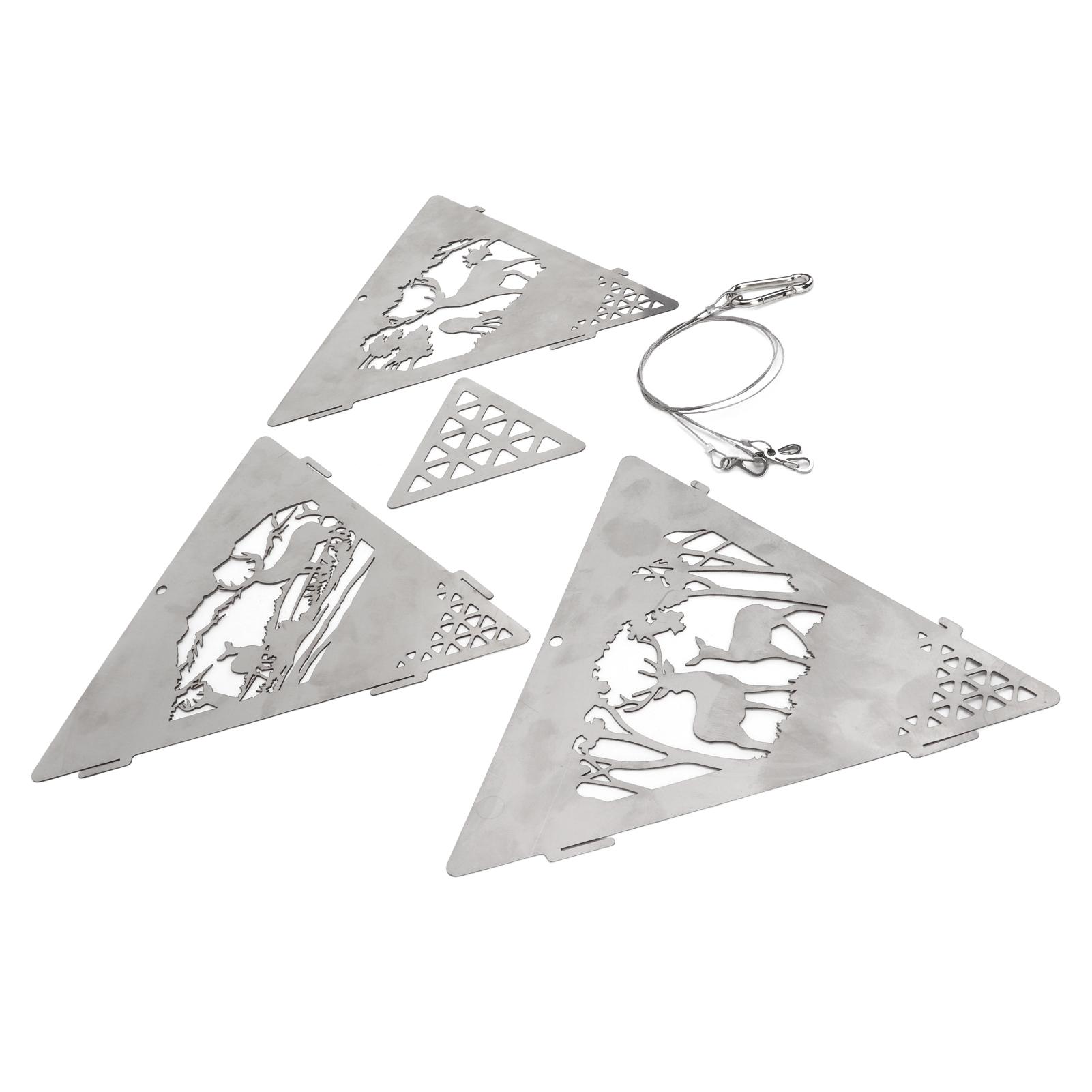 

Triangular Campfire Grill Hanger Outdoor Portable Reindeer Bonfire Fire Pit Family Gathering