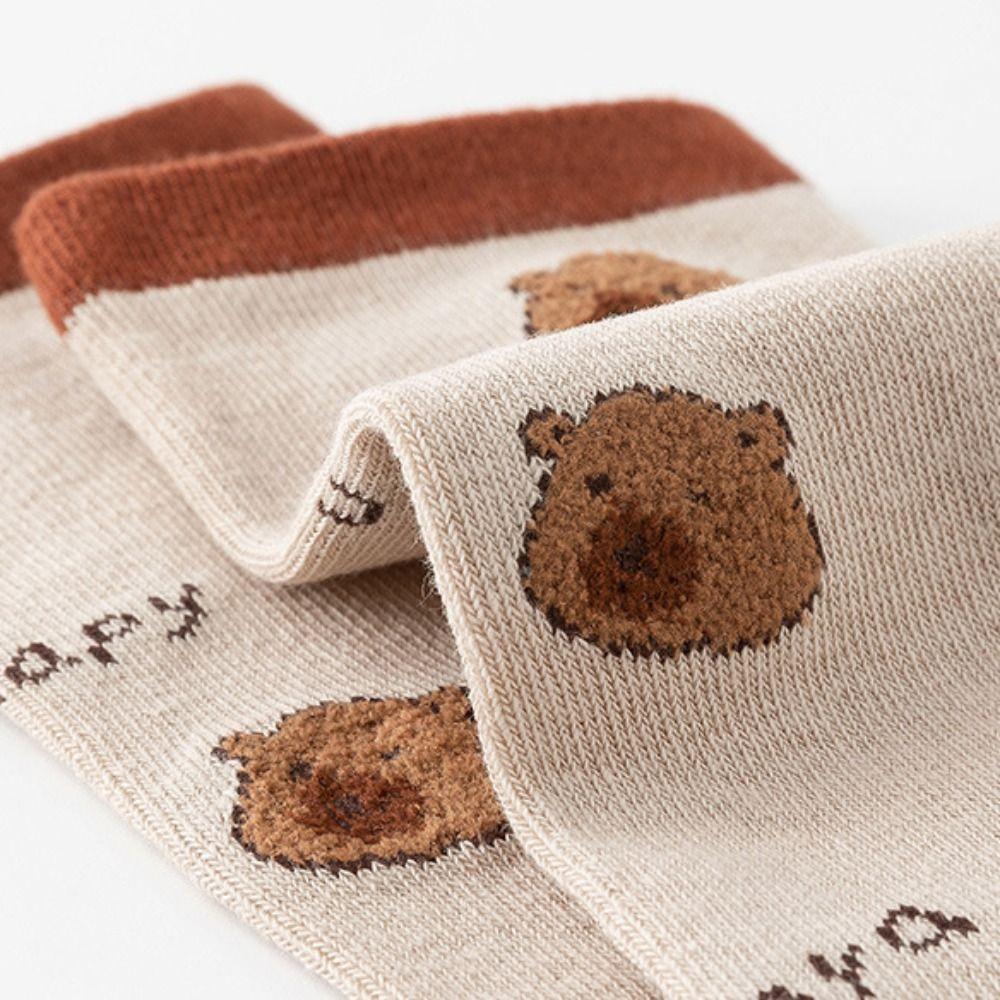 Cartoon Baby Cotton Socks Breathable Kapibara Hosiery Anti-slip Kids Capybara Socks  2-15 Years