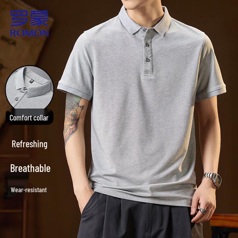 ROMON Men s Summer Cool & Breathable Slim Fit Polo Shirt 4XL