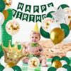 Red Green Gold Balloon Banner Set Tassel Happy Birthday Decor Kit