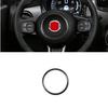 Real Hard Carbon Fiber Car Steering Wheel Circle Cover For Fiat 500 -