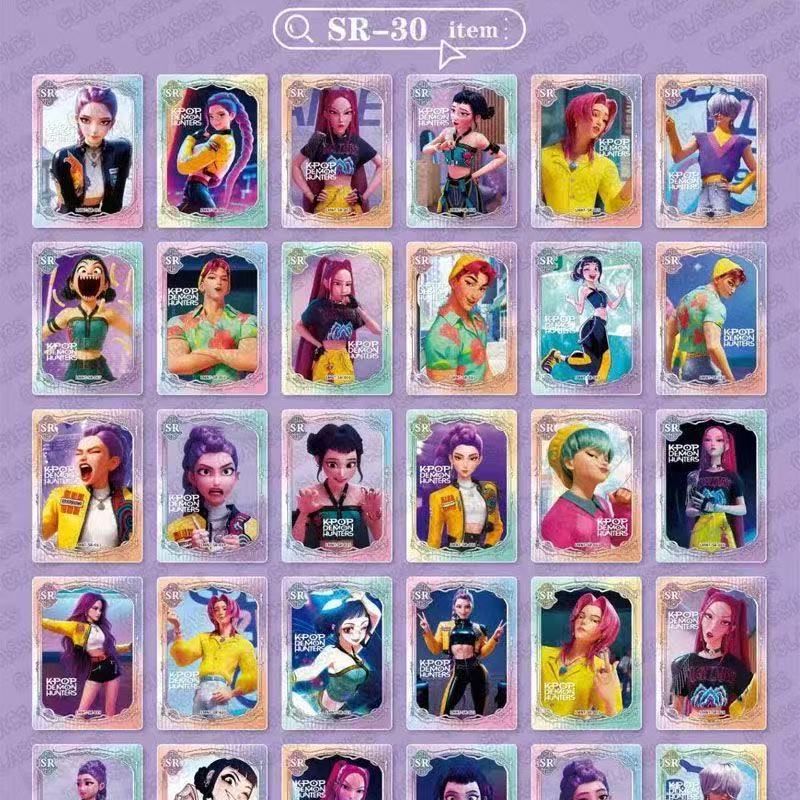 Cacciatori di demoni Kpop Carta da collezione Carta laser, bustina di carte carta da collezione scatola cieca