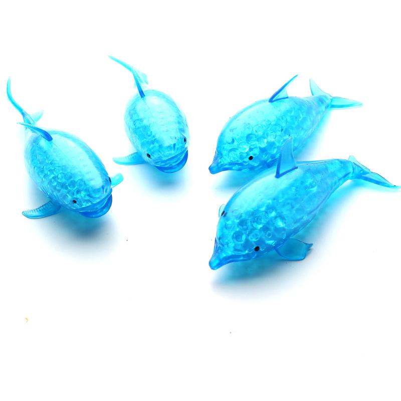 1Pcs Stretchy Stress Squish Ball  Shark Stress Balls Dolphin Squeeze Ball Sea Animal Decompression Toys For Kids Adults