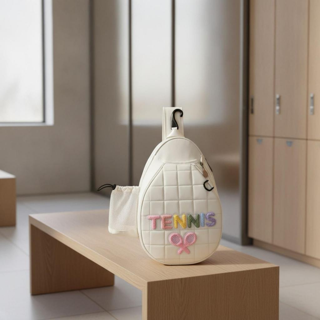 Tennis Bag with Mesh Side Pocket Compact for Court Days, Training Sessions