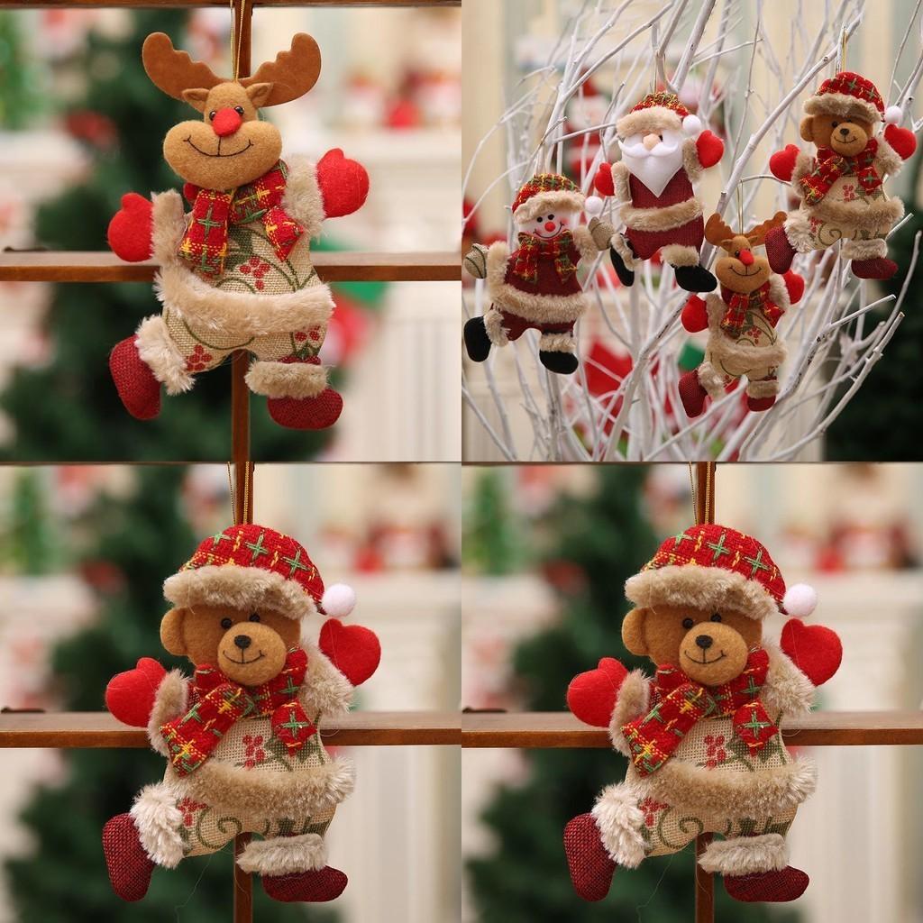Rozkošní plyšoví panenky Santa Clause, sněhuláka, losa a medvěda pro okouzlující sváteční dekorace