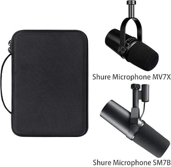 Aenllosi Storage Case Compatible with SHURE SM7dB Dynamic Microphones /SM7B /MV7 (Case Only)