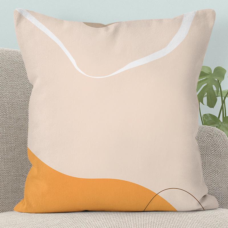 Modern Abstract Character Pillow - Removable, Washable Cushion for Sofa or Bed