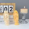Prayer Mary Candle Molds Soft Silicone Plaster Making Tool New Portrait Mould  DIY Crafting
