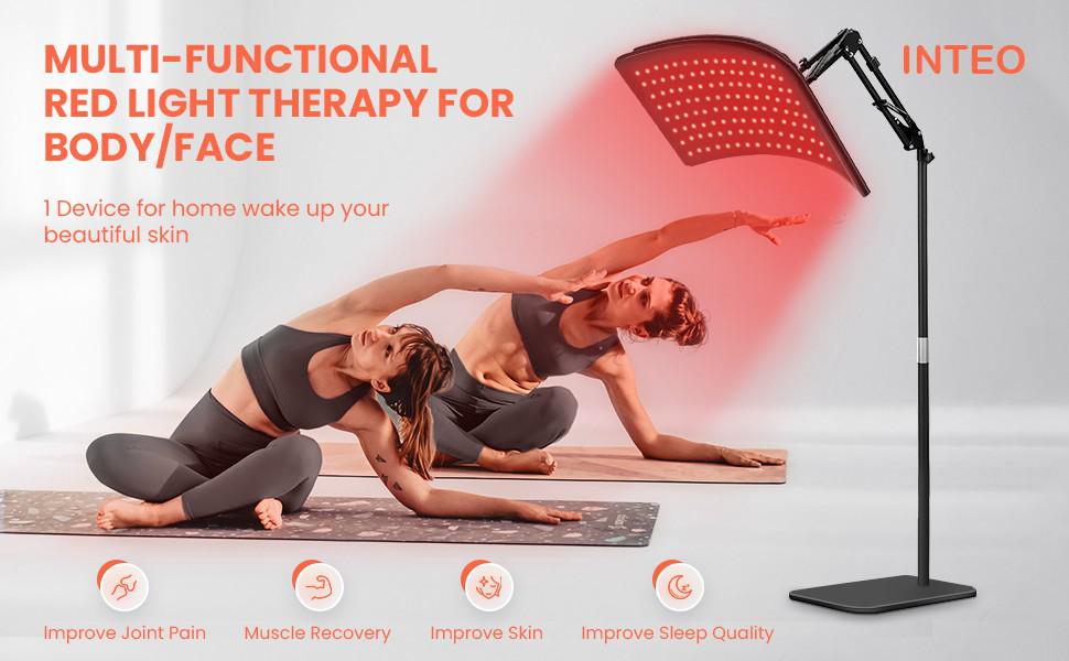 Infrared LED Panel Light for Home or Salon - 660nm+850nm Spectrum Red Light Therapy Lamp with Stand