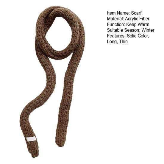 Damen Strickschal Einfarbig Dünner Langer Schal Warmer Weicher Griff Schal Outdoor Zuhause Winter Accessoire