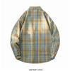 Men's Striped Plaid Long-Sleeve Shirt Jacket - Japanese Fashion, Hong Kong Style, Ideal for Spring and Autumn