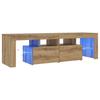 Vidaxl Mobile Porta TV con Illuminazione a LED, Rovere Artisan, 140X36,5X40 Cm