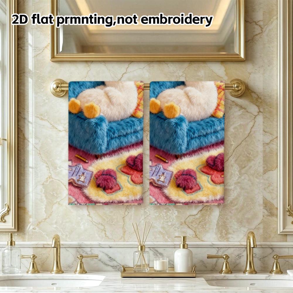 Cozy Bath Towel, Lazy White Duck In Room Print, Super Absorbent Soft Towel for Daily Shower Use